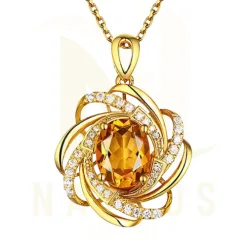 Luxury Topaz and Gold Chain Necklace in California